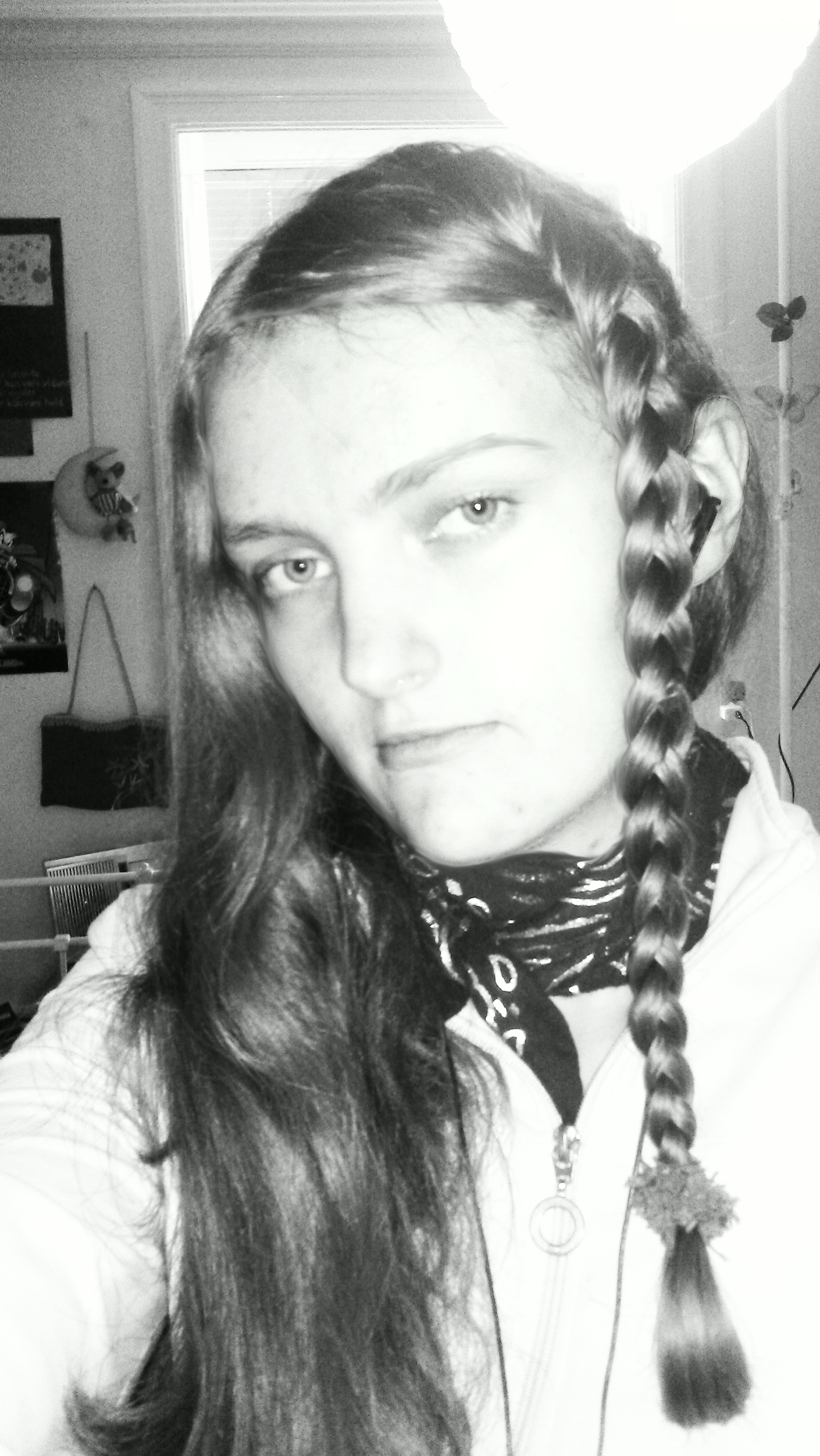 Me Black and white profile photo of me.